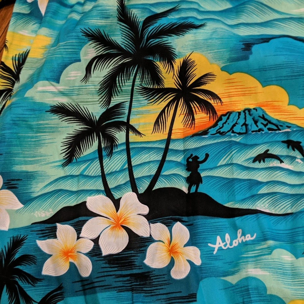 Winnie Fashion Hawaiian Dress Tropical Sunset Midi Small - Picture 5 of 10